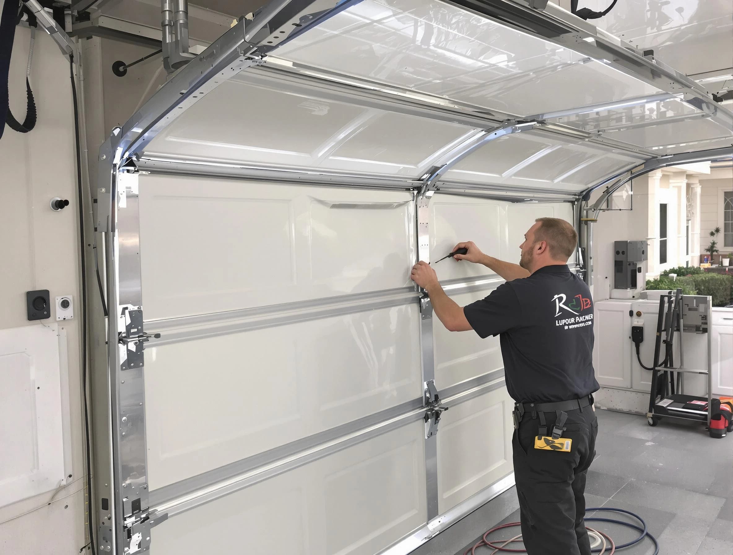 Parsippany Garage Door Repair professional performing panel repair in Parsippany
