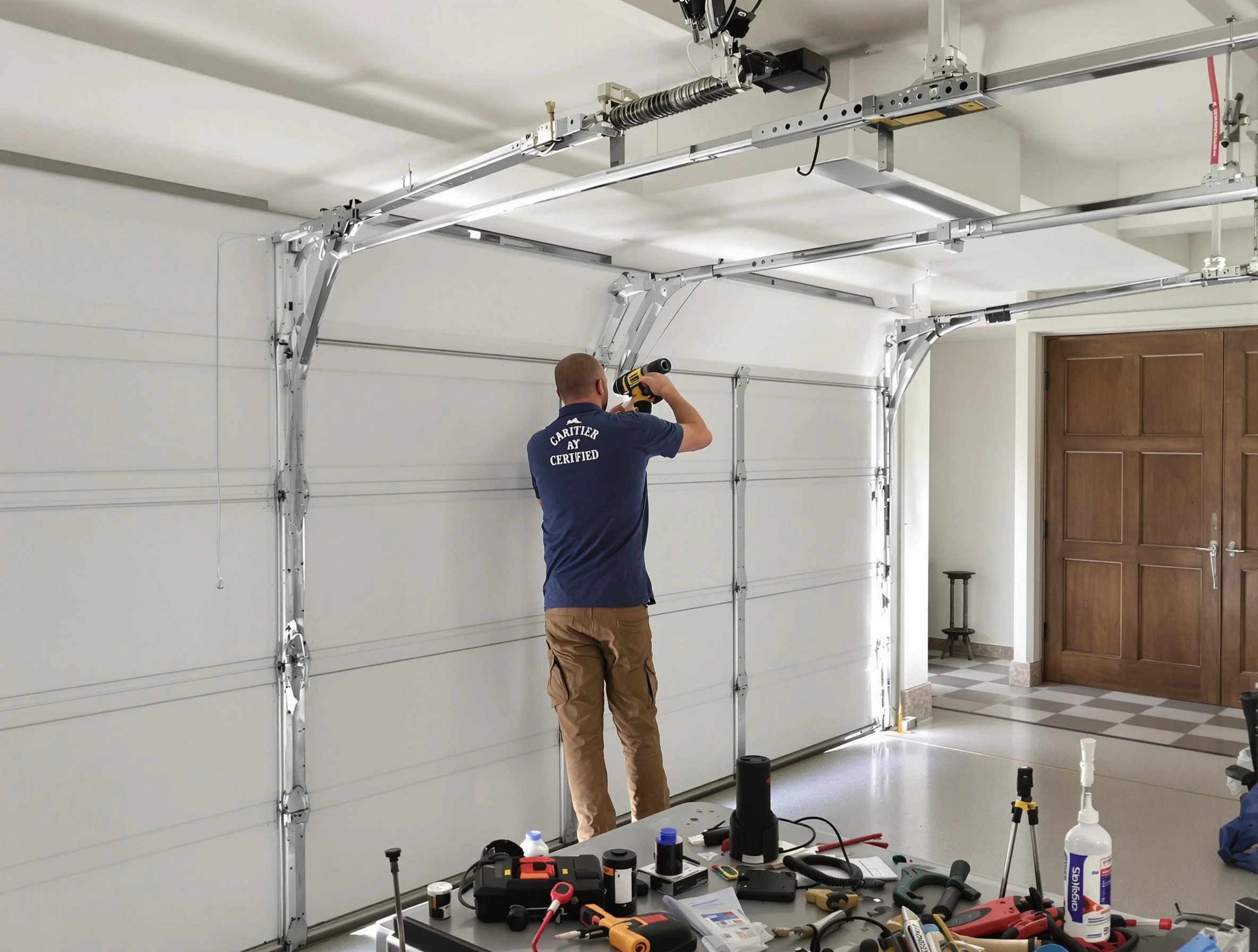 Parsippany Garage Door Repair certified technician performing precision garage door repair in Parsippany
