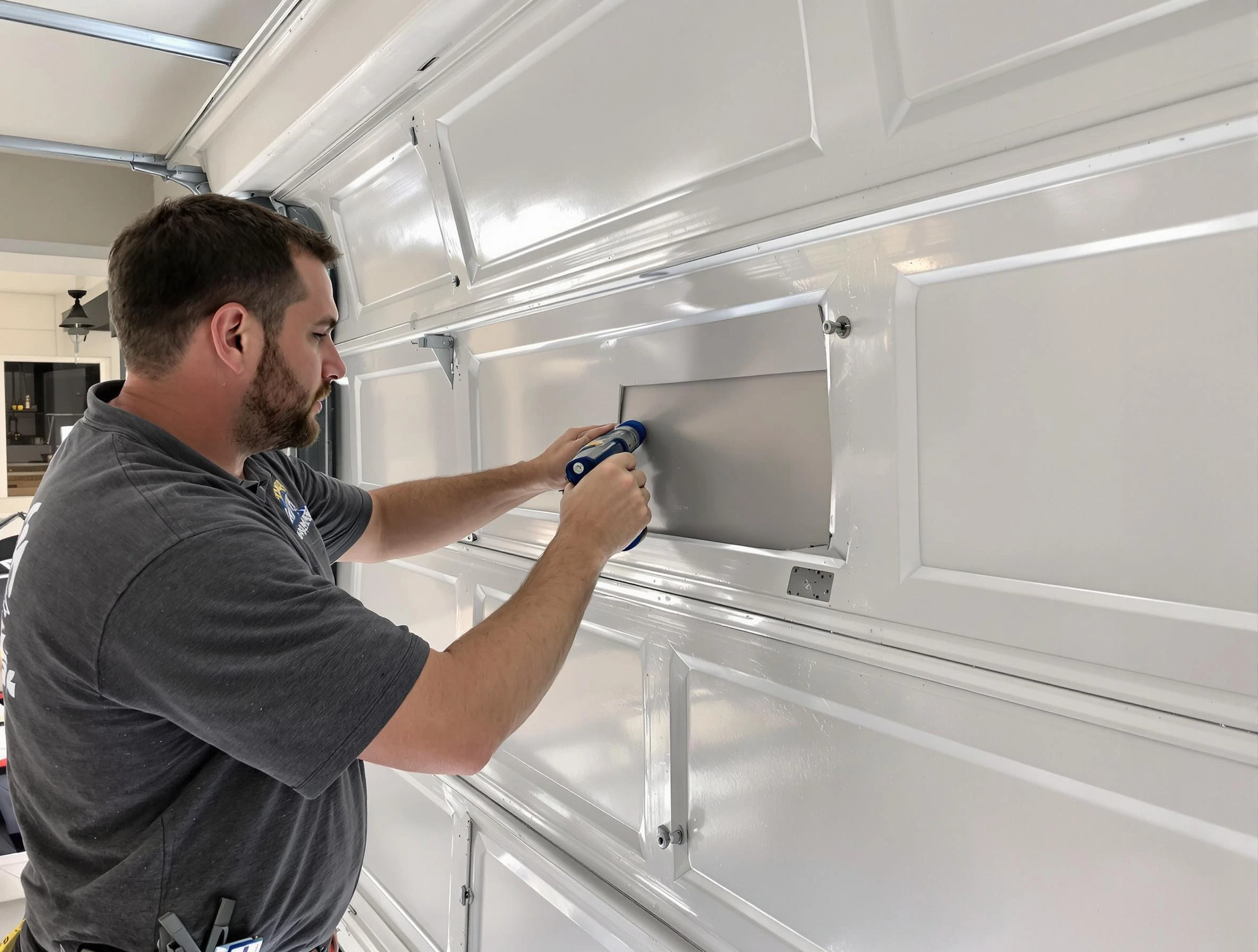 Garage door panel repair by Parsippany Garage Door Repair in Parsippany