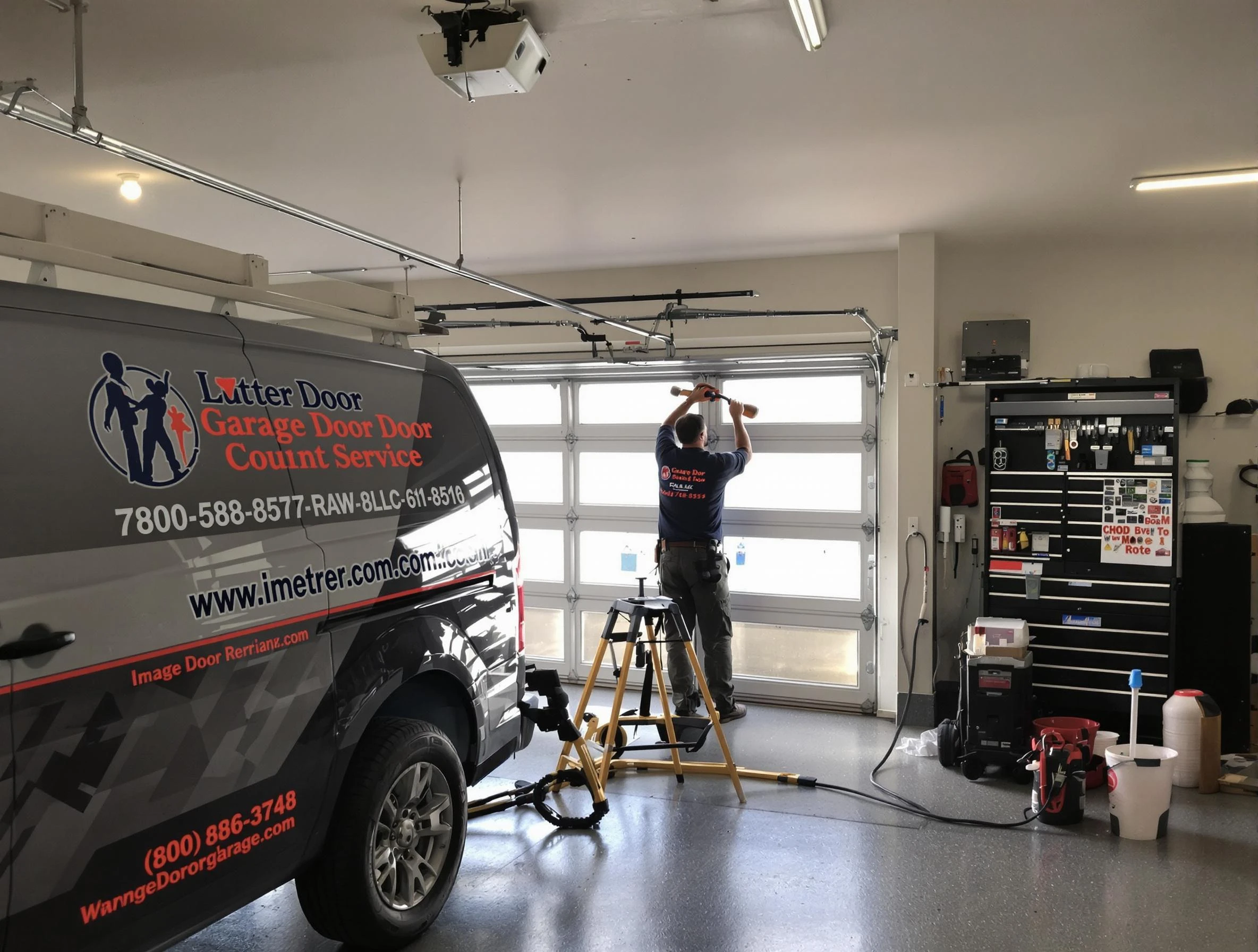 Parsippany Garage Door Repair team performing same-day garage door repair in Parsippany