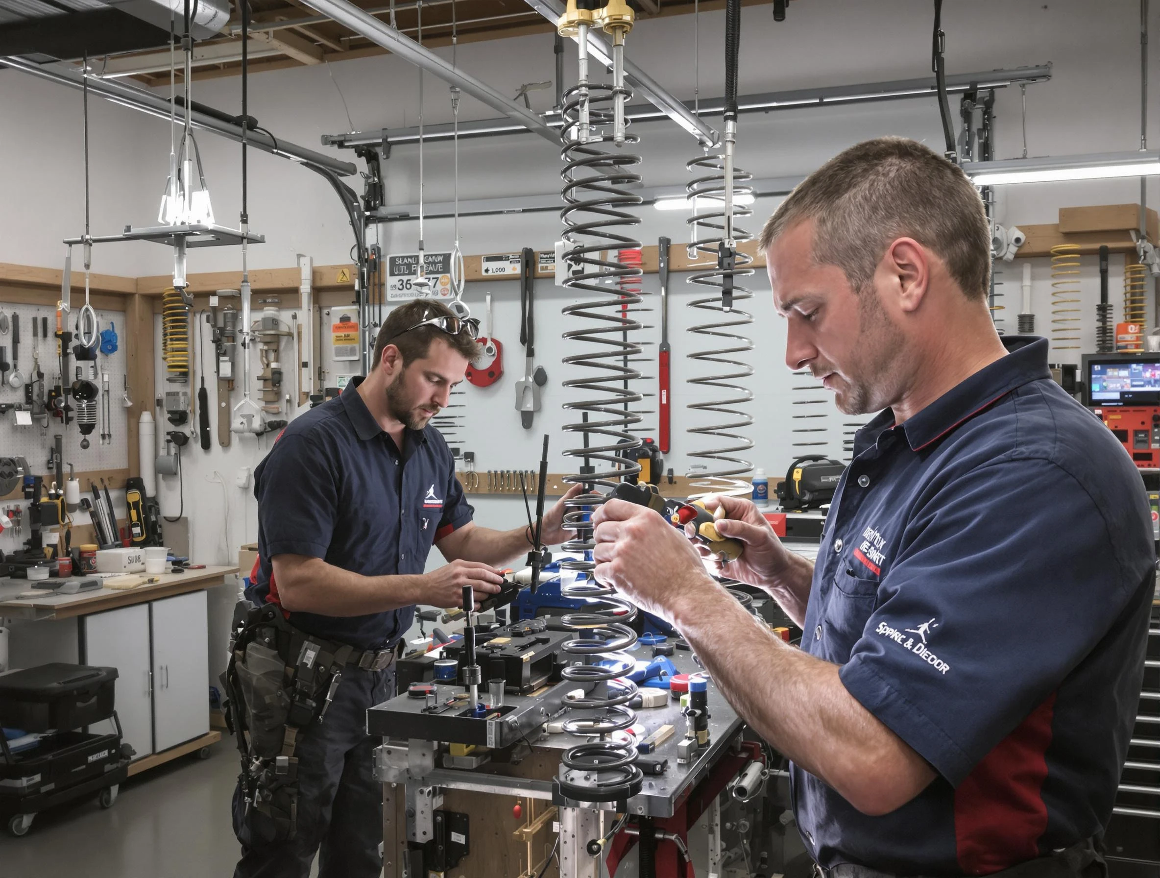 Garage door spring repair service by Parsippany Garage Door Repair in Parsippany