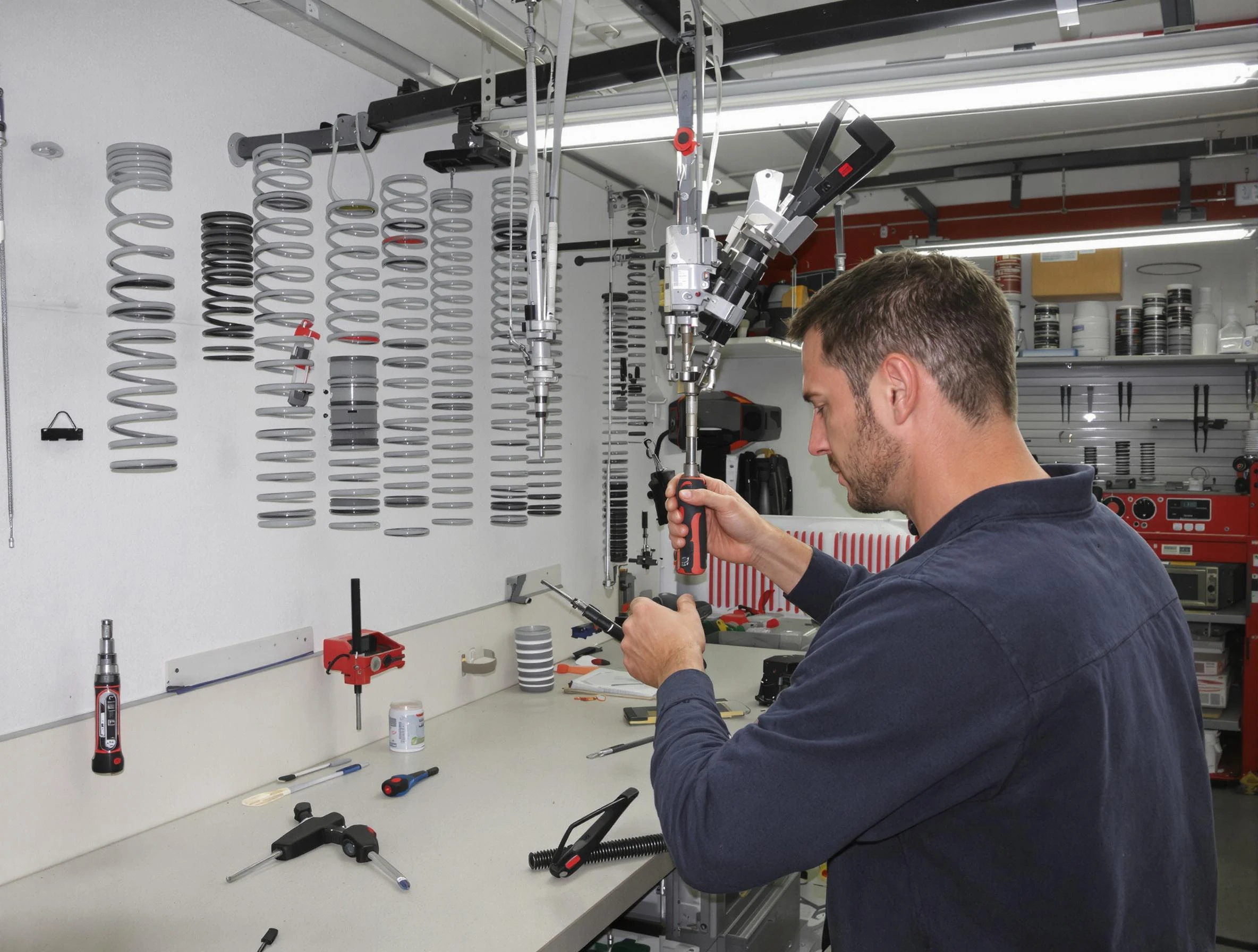 Parsippany Garage Door Repair safety certified technician performing precision spring replacement in Parsippany